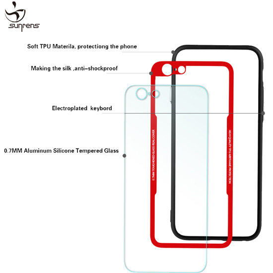 Hybrid Tempered Glass Case for iPhone6/6S