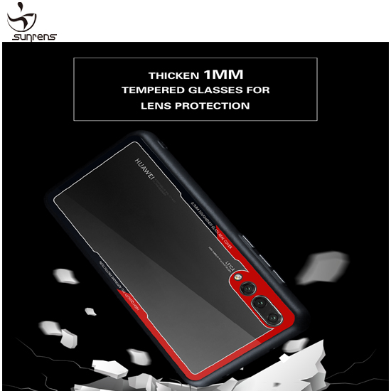 Hybrid Tempered Glass Case for Huawei P20Pro