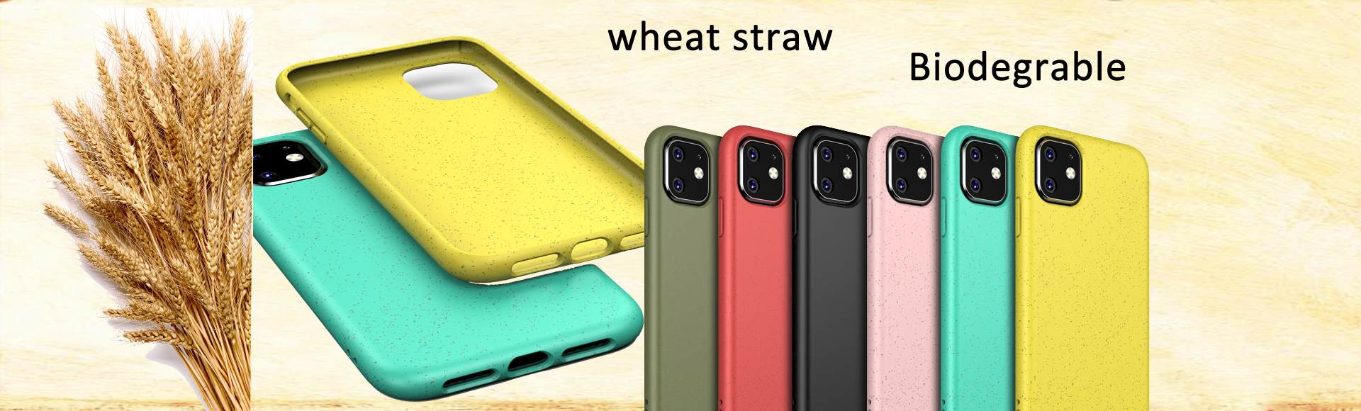 biodegradable wheat straw tpu case 